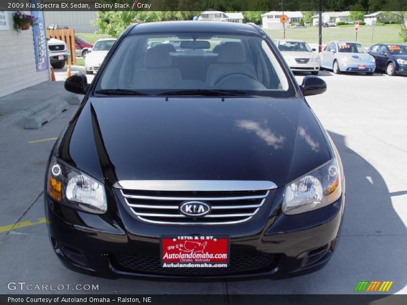 Ebony Black / Gray 2009 Kia Spectra EX Sedan
