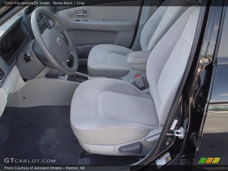 Ebony Black / Gray 2009 Kia Spectra EX Sedan