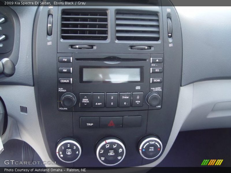 Ebony Black / Gray 2009 Kia Spectra EX Sedan