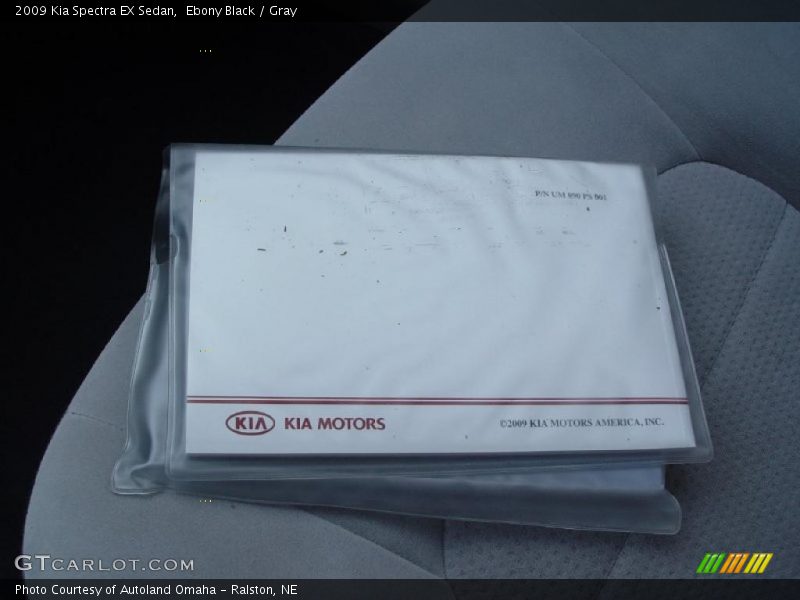 Ebony Black / Gray 2009 Kia Spectra EX Sedan