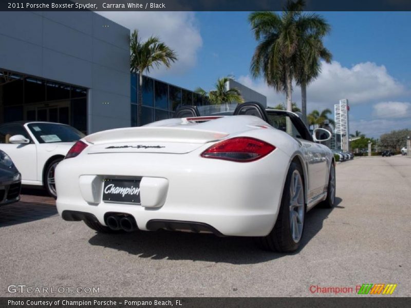 Carrara White / Black 2011 Porsche Boxster Spyder