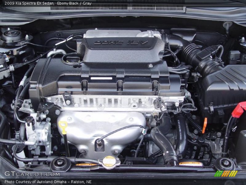 Ebony Black / Gray 2009 Kia Spectra EX Sedan