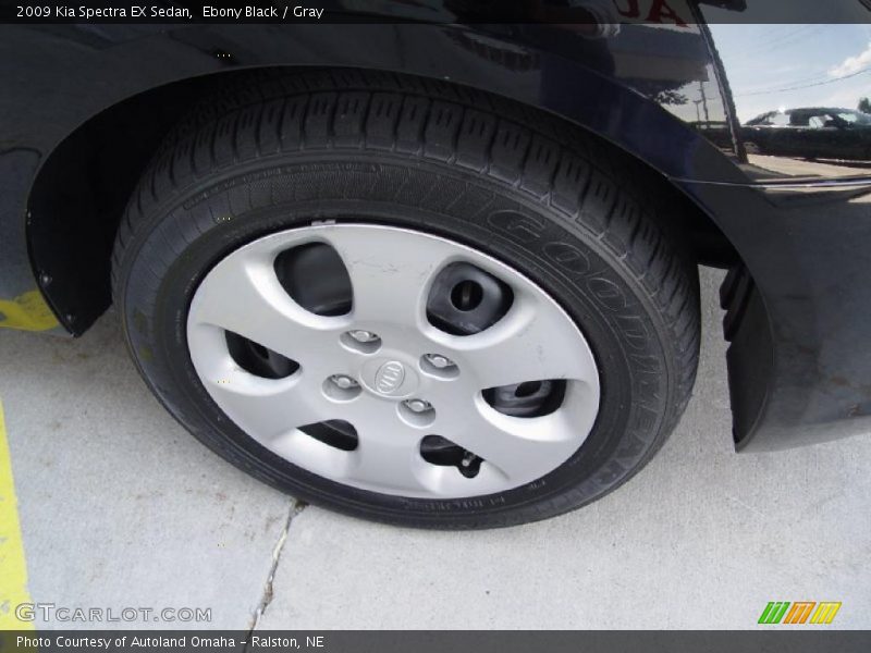 Ebony Black / Gray 2009 Kia Spectra EX Sedan