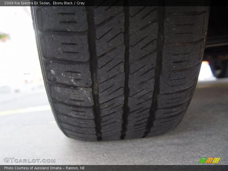 Ebony Black / Gray 2009 Kia Spectra EX Sedan
