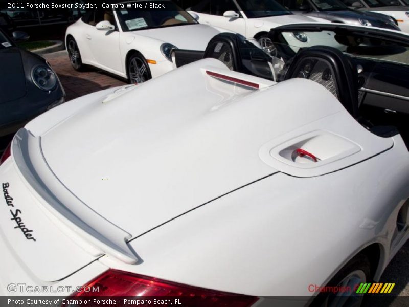 Carrara White / Black 2011 Porsche Boxster Spyder