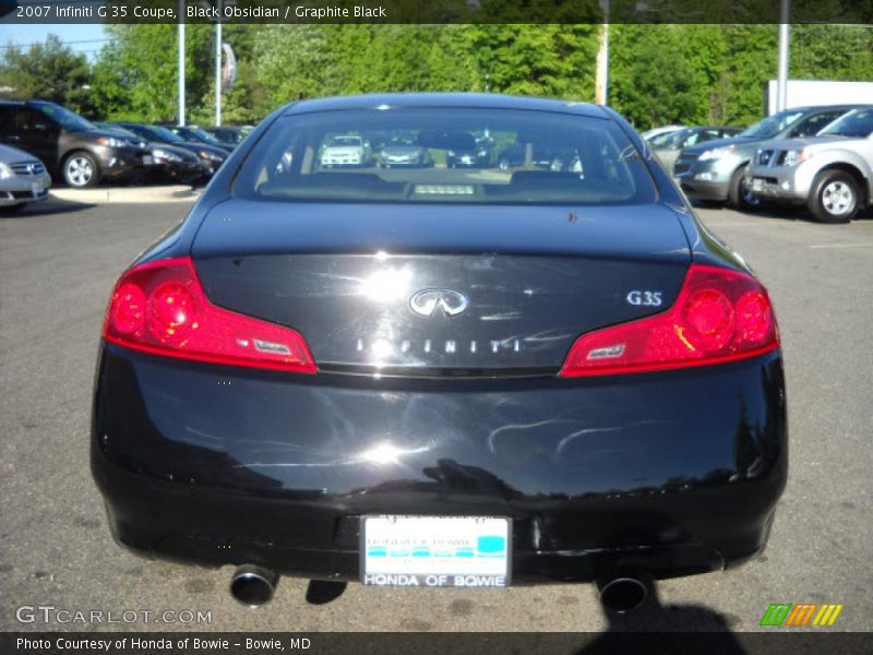 Black Obsidian / Graphite Black 2007 Infiniti G 35 Coupe