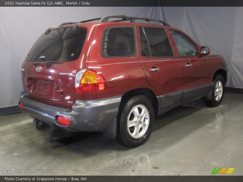Merlot / Gray 2002 Hyundai Santa Fe GLS AWD