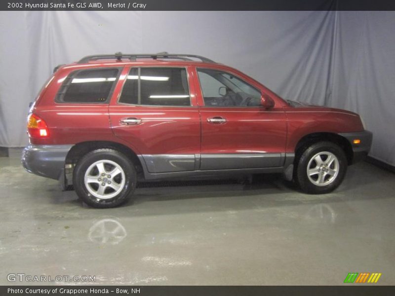 Merlot / Gray 2002 Hyundai Santa Fe GLS AWD