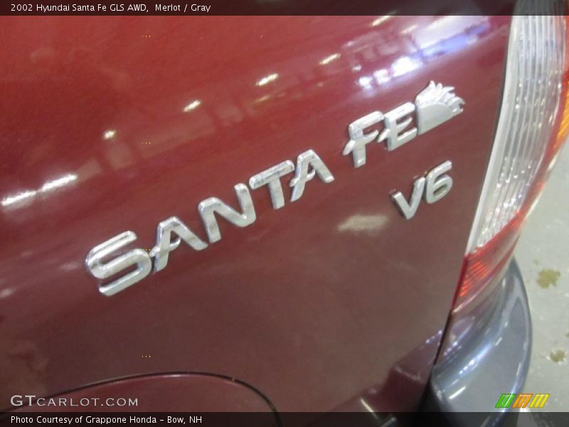 Merlot / Gray 2002 Hyundai Santa Fe GLS AWD