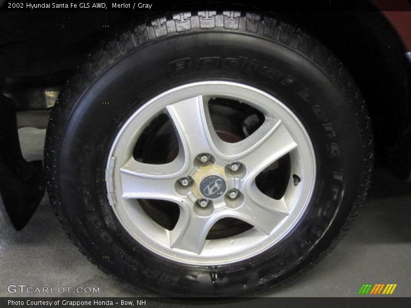 Merlot / Gray 2002 Hyundai Santa Fe GLS AWD