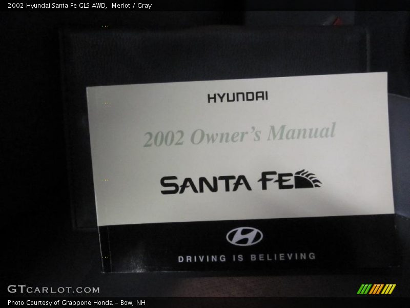 Merlot / Gray 2002 Hyundai Santa Fe GLS AWD