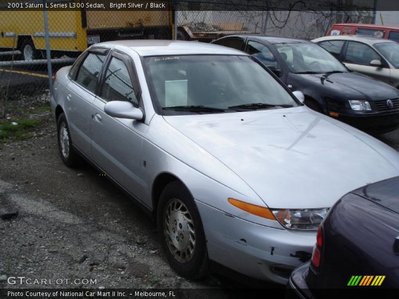 Bright Silver / Black 2001 Saturn L Series L300 Sedan