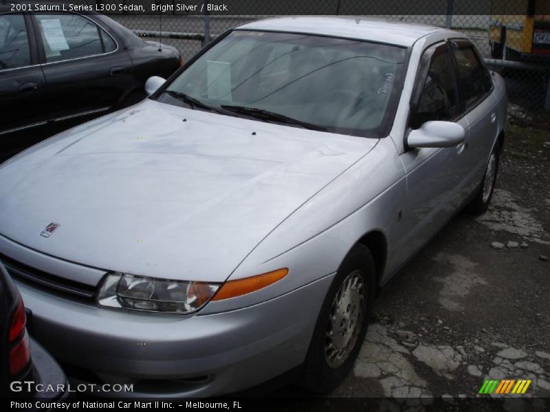 Bright Silver / Black 2001 Saturn L Series L300 Sedan
