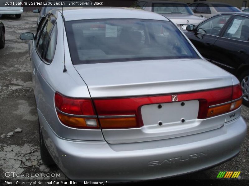 Bright Silver / Black 2001 Saturn L Series L300 Sedan