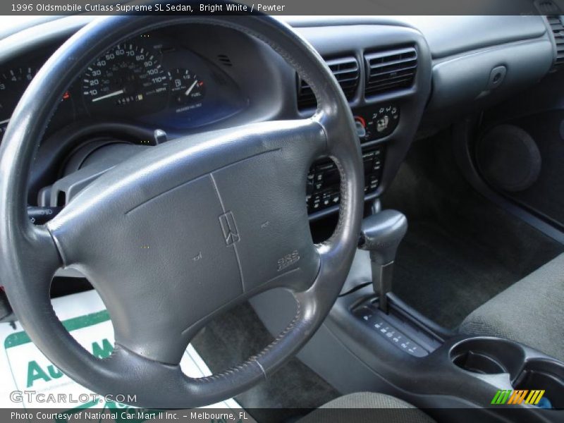 Bright White / Pewter 1996 Oldsmobile Cutlass Supreme SL Sedan