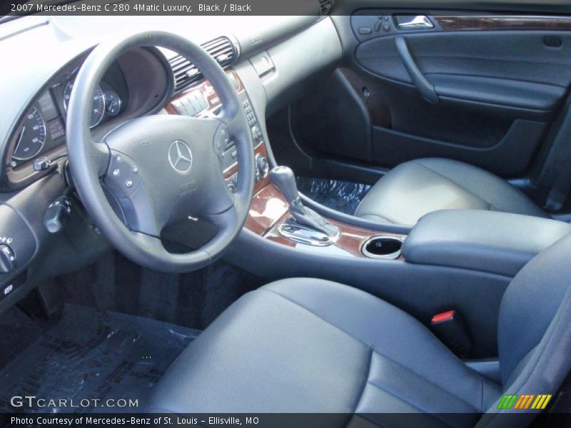 Black / Black 2007 Mercedes-Benz C 280 4Matic Luxury