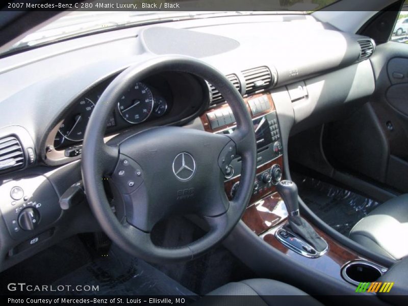 Black / Black 2007 Mercedes-Benz C 280 4Matic Luxury