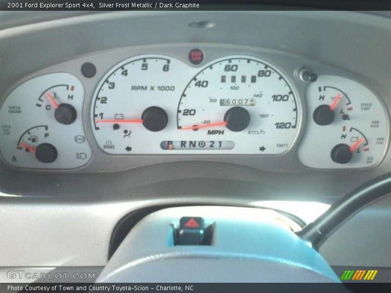 Silver Frost Metallic / Dark Graphite 2001 Ford Explorer Sport 4x4