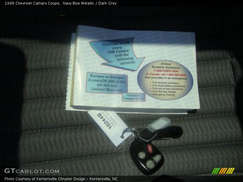 Navy Blue Metallic / Dark Grey 1998 Chevrolet Camaro Coupe