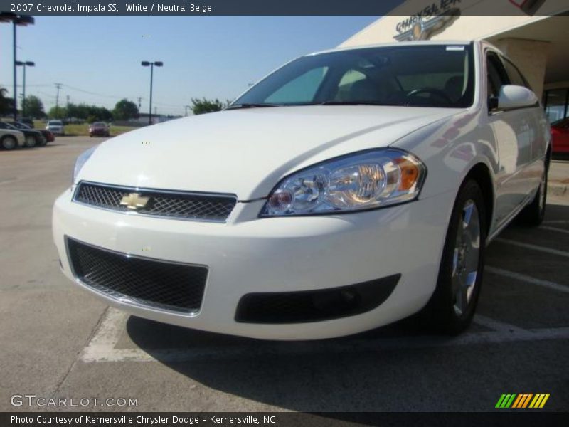 White / Neutral Beige 2007 Chevrolet Impala SS