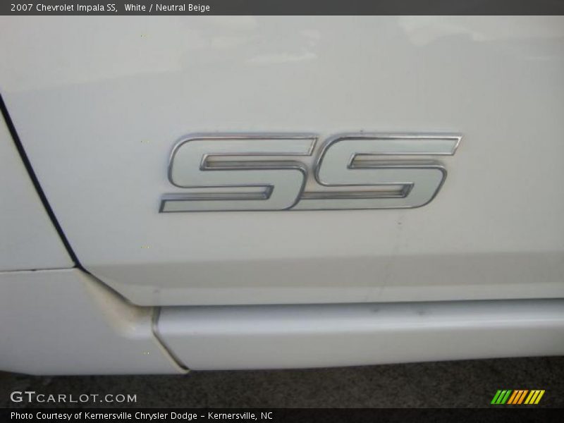 White / Neutral Beige 2007 Chevrolet Impala SS