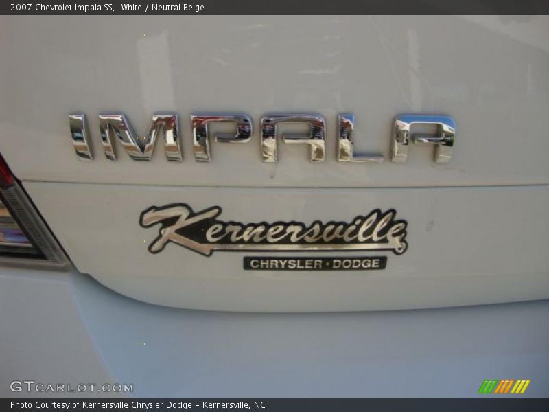 White / Neutral Beige 2007 Chevrolet Impala SS