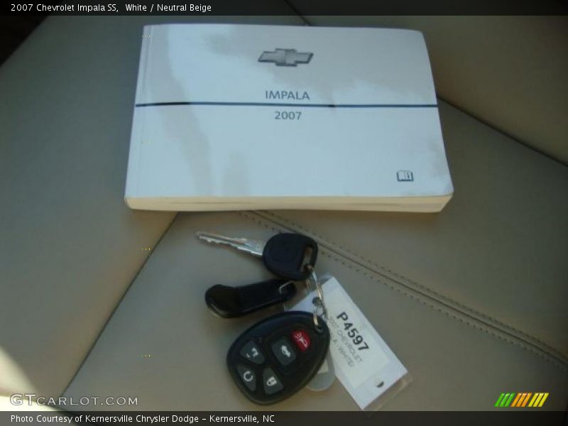 White / Neutral Beige 2007 Chevrolet Impala SS