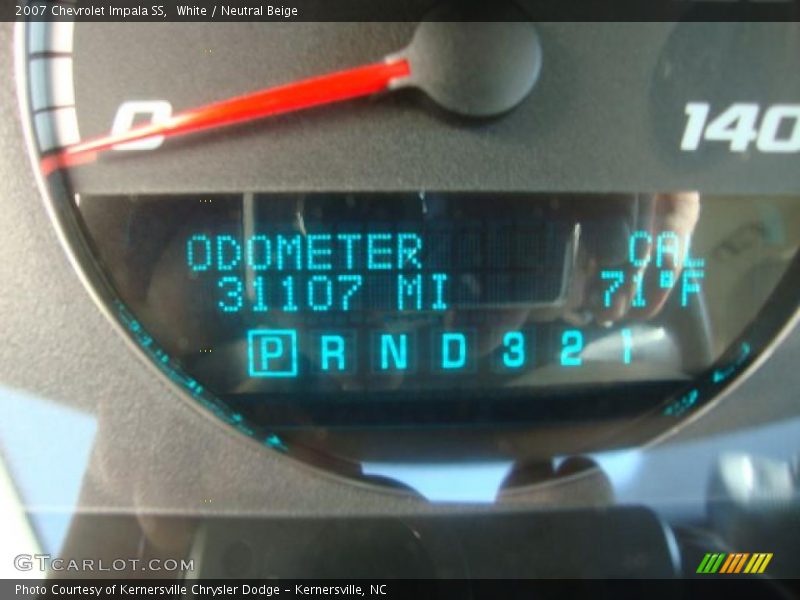 White / Neutral Beige 2007 Chevrolet Impala SS