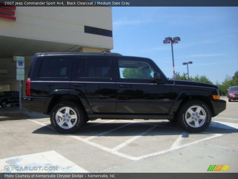 Black Clearcoat / Medium Slate Gray 2007 Jeep Commander Sport 4x4