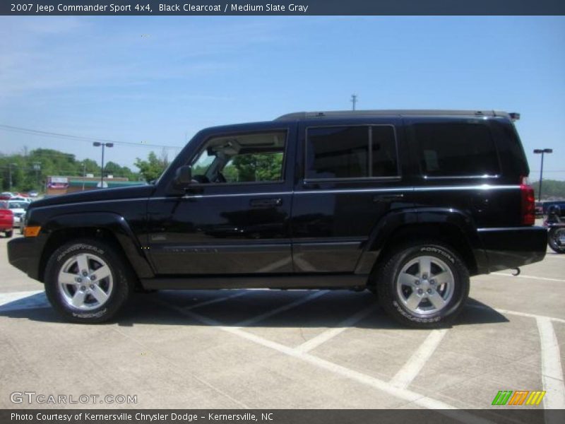 Black Clearcoat / Medium Slate Gray 2007 Jeep Commander Sport 4x4