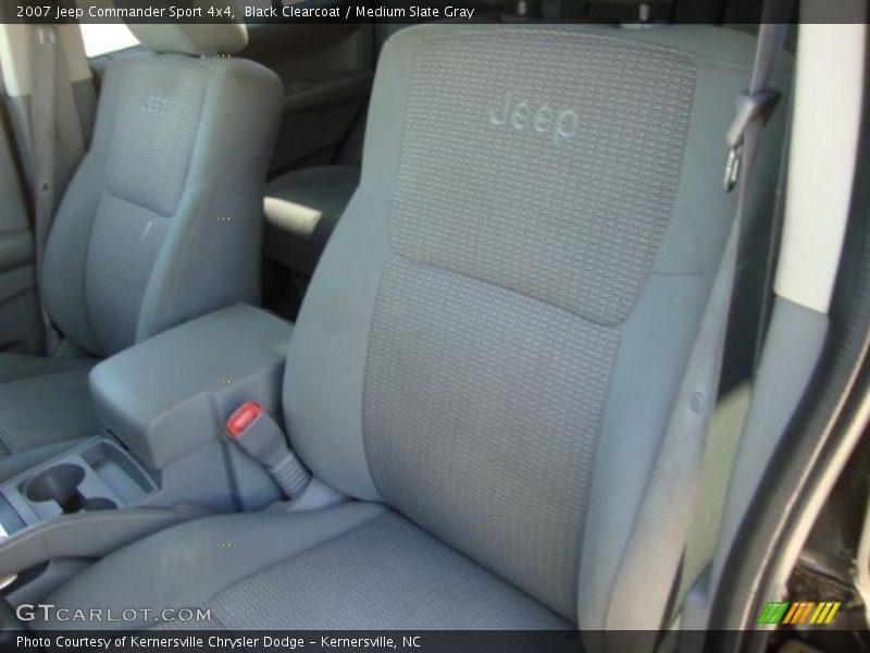 Black Clearcoat / Medium Slate Gray 2007 Jeep Commander Sport 4x4
