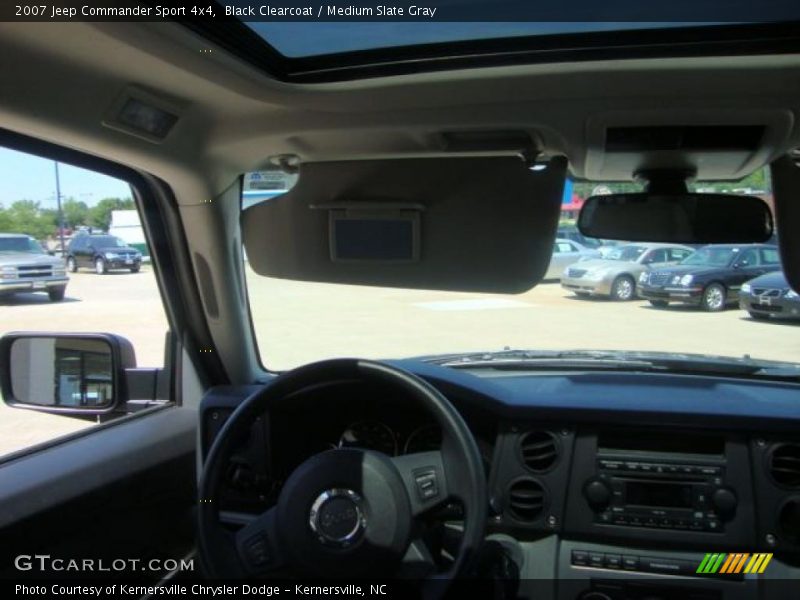 Black Clearcoat / Medium Slate Gray 2007 Jeep Commander Sport 4x4