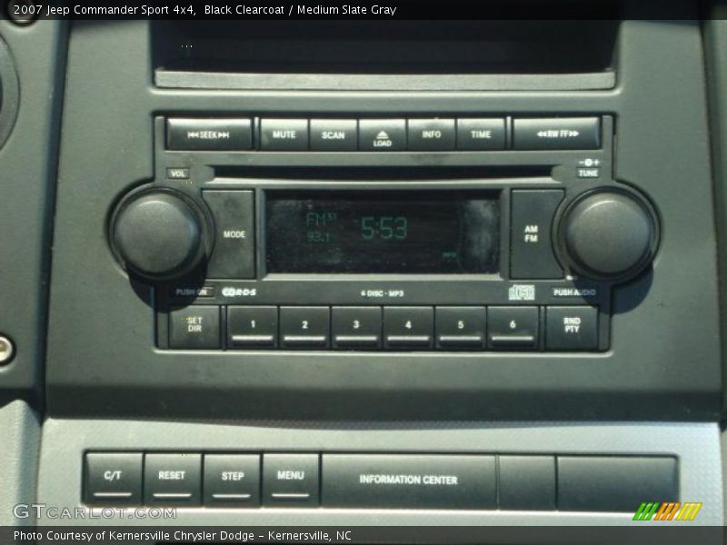 Black Clearcoat / Medium Slate Gray 2007 Jeep Commander Sport 4x4