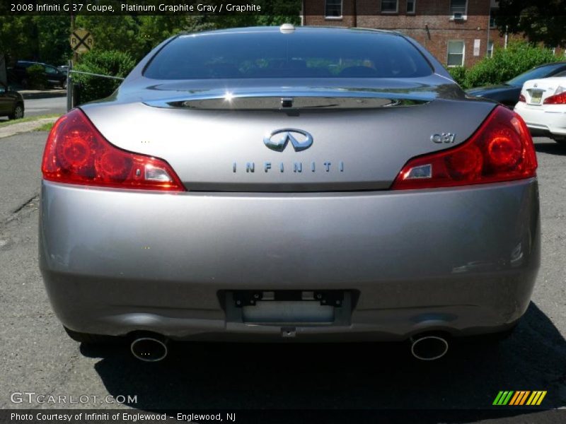 Platinum Graphite Gray / Graphite 2008 Infiniti G 37 Coupe