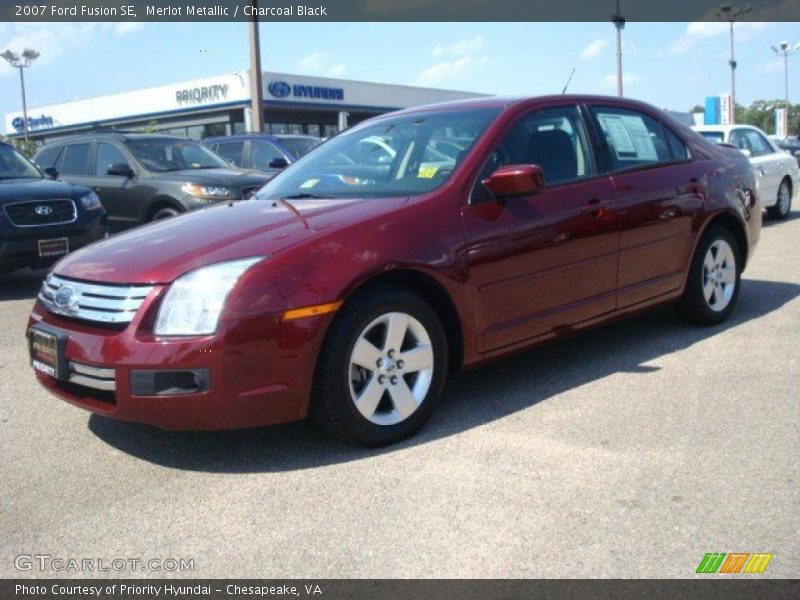 Merlot Metallic / Charcoal Black 2007 Ford Fusion SE