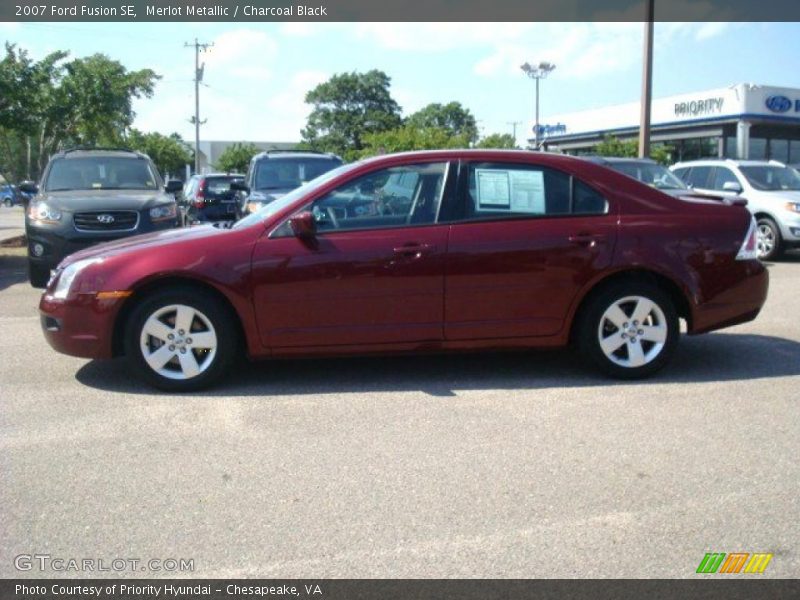 Merlot Metallic / Charcoal Black 2007 Ford Fusion SE