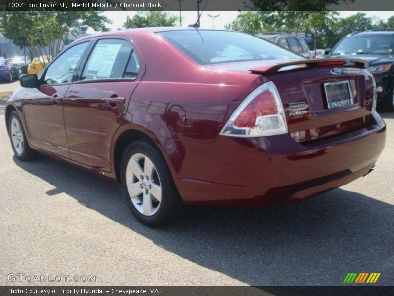 Merlot Metallic / Charcoal Black 2007 Ford Fusion SE