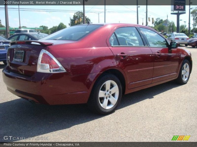 Merlot Metallic / Charcoal Black 2007 Ford Fusion SE