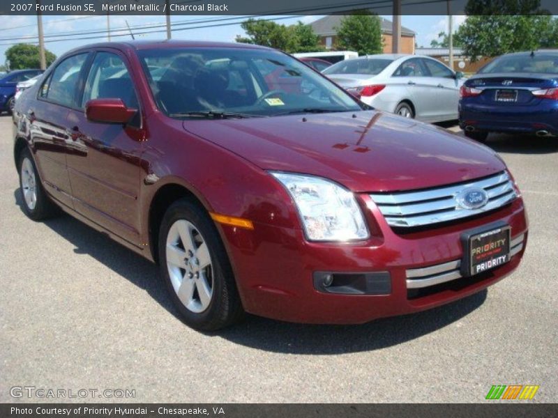 Merlot Metallic / Charcoal Black 2007 Ford Fusion SE