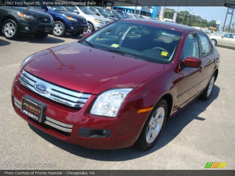 Merlot Metallic / Charcoal Black 2007 Ford Fusion SE