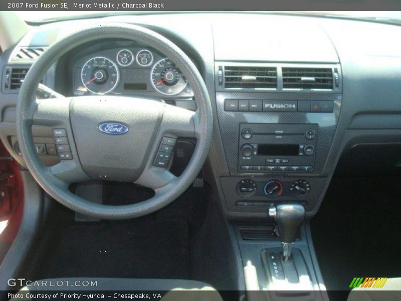 Merlot Metallic / Charcoal Black 2007 Ford Fusion SE
