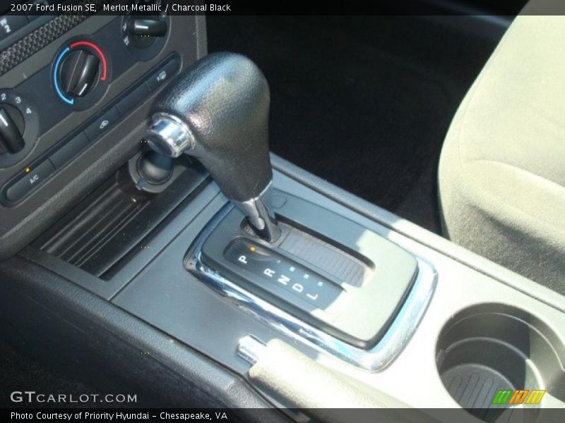 Merlot Metallic / Charcoal Black 2007 Ford Fusion SE