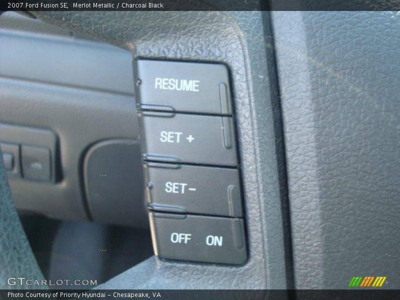 Merlot Metallic / Charcoal Black 2007 Ford Fusion SE