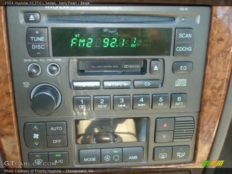 Ivory Pearl / Beige 2004 Hyundai XG350 L Sedan