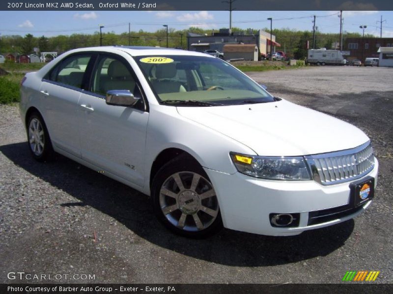 Oxford White / Sand 2007 Lincoln MKZ AWD Sedan