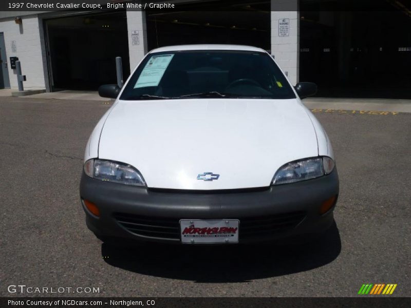 Bright White / Graphite 1997 Chevrolet Cavalier Coupe