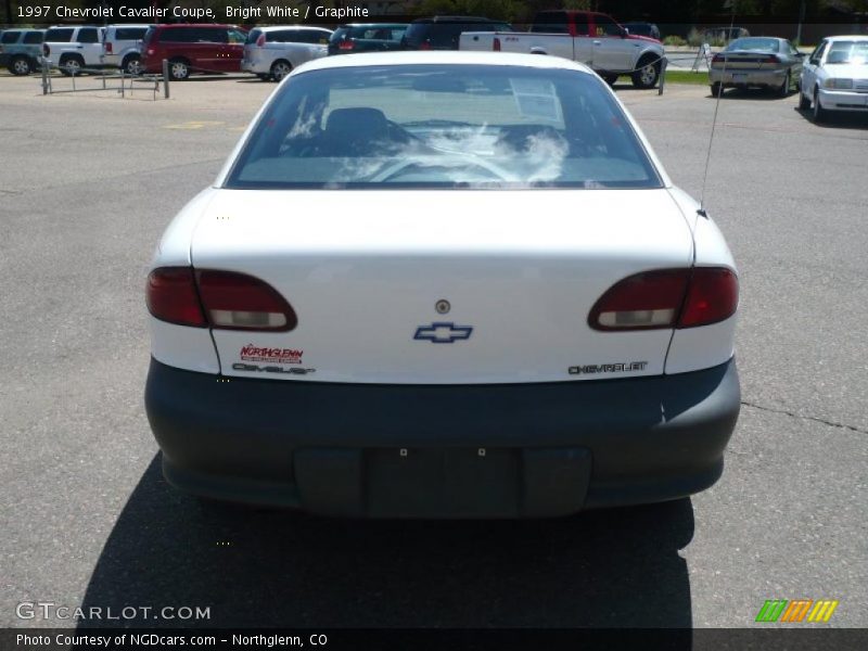 Bright White / Graphite 1997 Chevrolet Cavalier Coupe