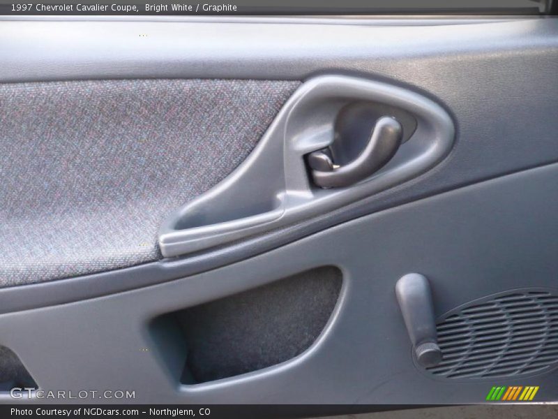 Bright White / Graphite 1997 Chevrolet Cavalier Coupe
