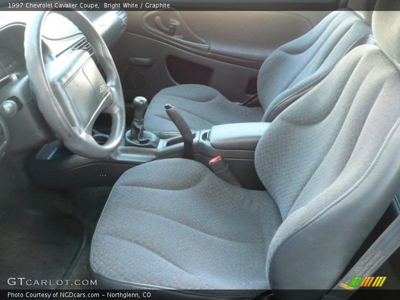 Bright White / Graphite 1997 Chevrolet Cavalier Coupe