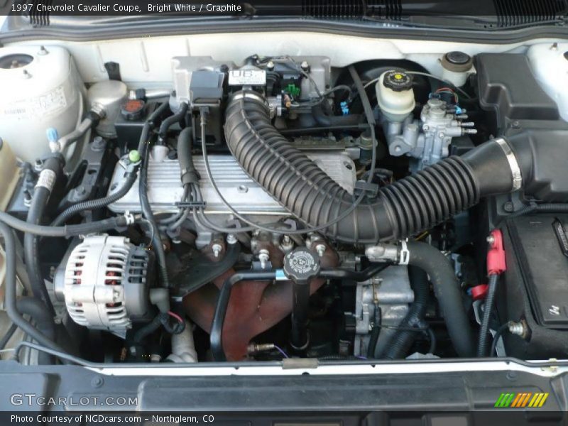 Bright White / Graphite 1997 Chevrolet Cavalier Coupe